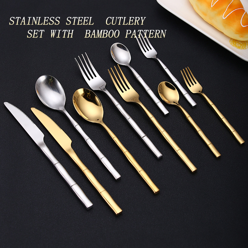 4/5pcs Bambus Design Edelstahl – Bamboo Cutlery Bewertung und Preis