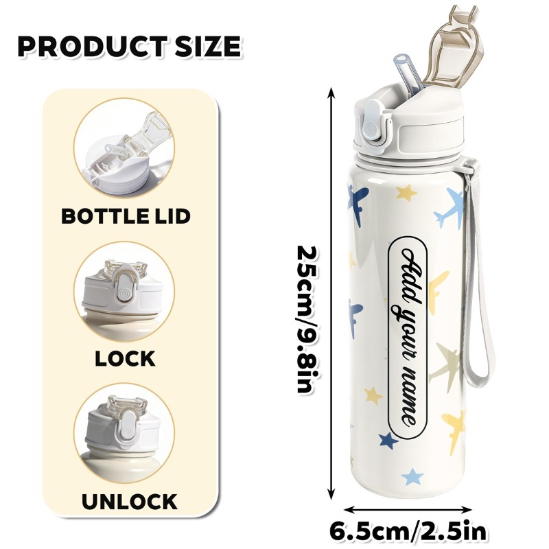 25oz Personalisierter Wasserbe – Reusable Straw Bewertung und Preis