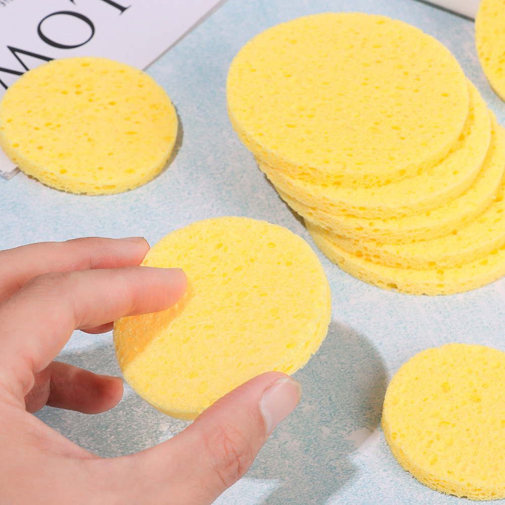 10 stücke 6-9 cm Gelb Gesicht  – Eco Sponge Bewertung und Preis