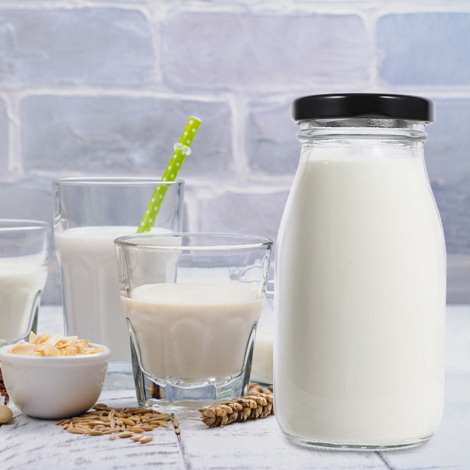 4 Stück Milchflaschen aus Glas – Reusable Bottle Bewertung und Preis
