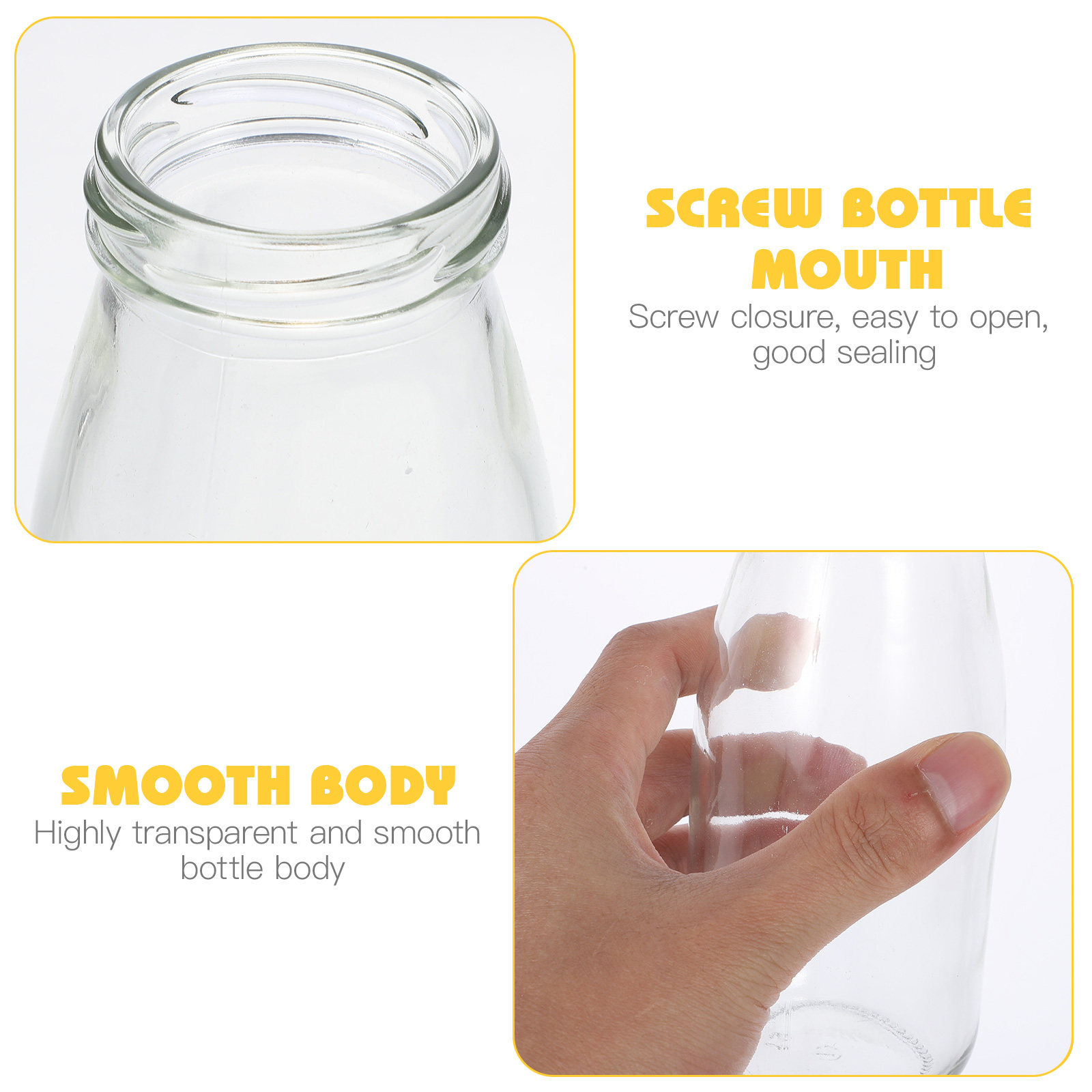 4 Stück Milchflaschen aus Glas – Reusable Bottle Bewertung und Preis